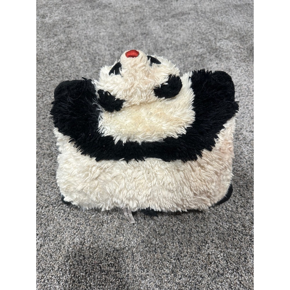 My Pillow Pets Panda Bear Plush‎ Stuffed Animal Folding Pillow Black White